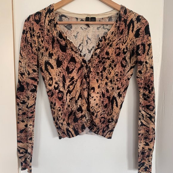 Animal Print Cardigan - Picture 1 of 1